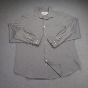 Mizzen Main Shirt Mens XXL Black Plaid Spinnaker Collection Button Up Standard